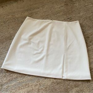 Hutch Anthropologie White Mini Skirt A Line Front Slit : XL